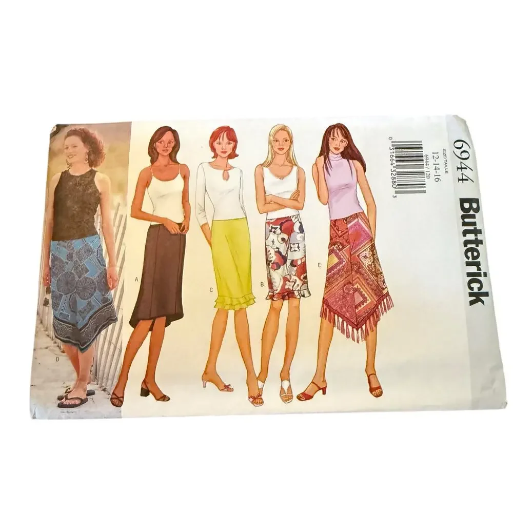 Butterick 6944 Sz 12-14-16 Sew Pattern UNCUT 5 Skirt Length & Hem‎ Options EASY